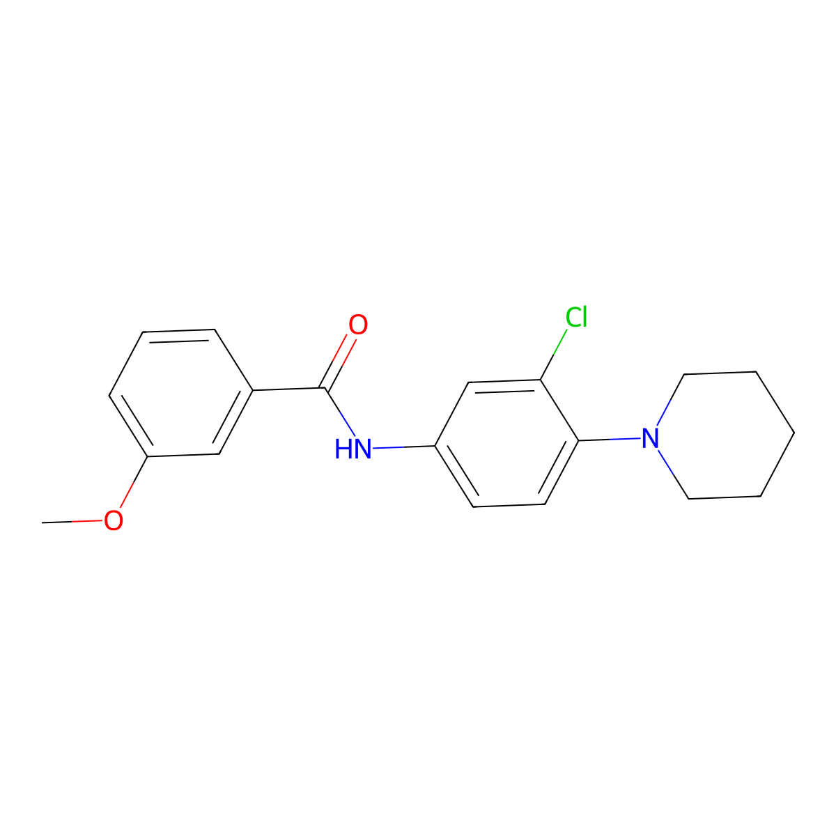 N-(3-chloro-4-piperidin-1-ylphenyl)-3-methoxybenzamide molecular structure, CAS 432003-34-4
