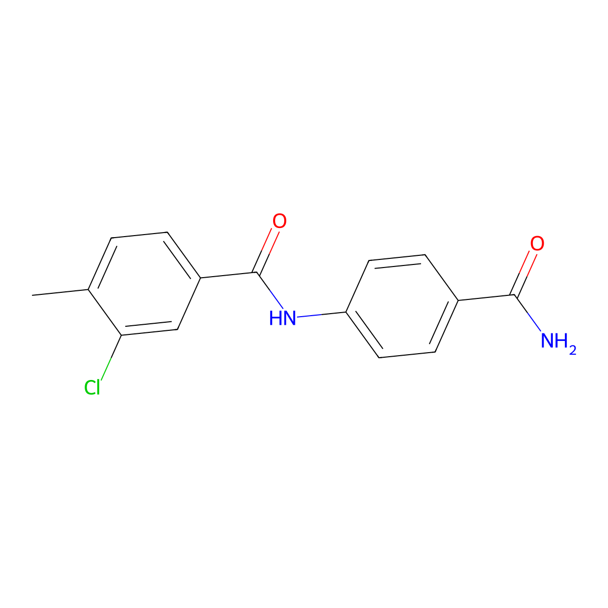 N-(4-carbamoylphenyl)-3-chloro-4-methylbenzamide molecular structure, CAS 432003-78-6