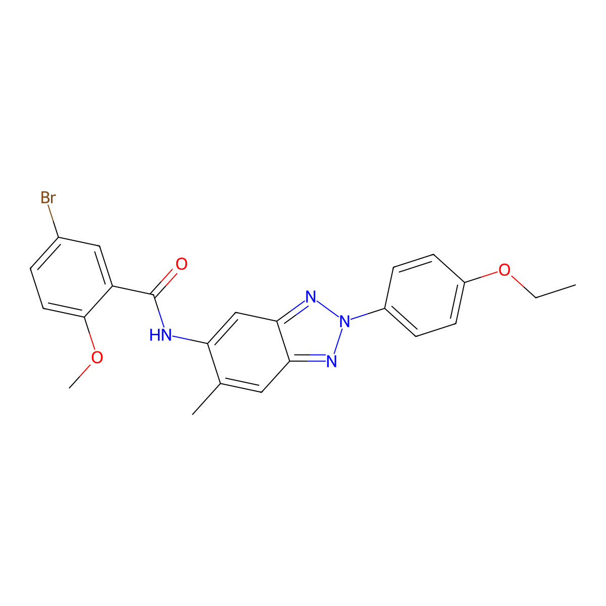 5-bromo-N-[2-(4-ethoxyphenyl)-6-methylbenzotriazol-5-yl]-2-methoxybenzamide molecular structure, CAS 432003-92-4