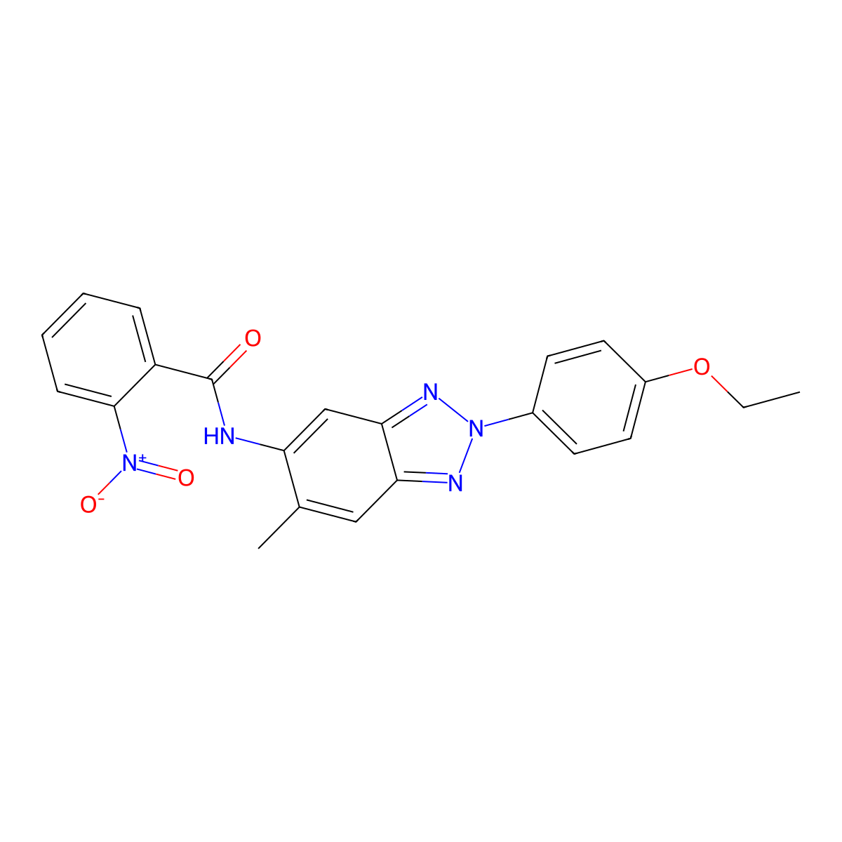 N-[2-(4-ethoxyphenyl)-6-methylbenzotriazol-5-yl]-2-nitrobenzamide molecular structure, CAS 432004-17-6