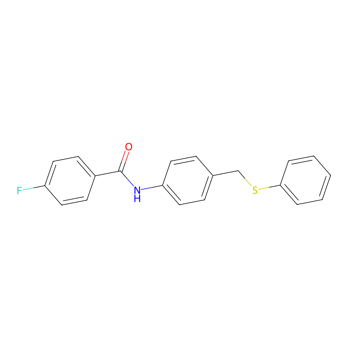 4-fluoro-N-{4-[(phenylsulfanyl)methyl]phenyl}benzamide molecular structure, CAS 432004-39-2
