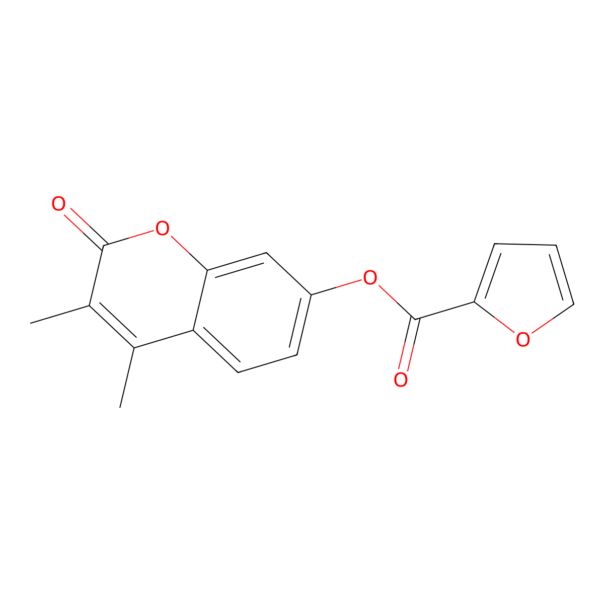 3,4-dimethyl-2-oxo-2H-chromen-7-yl furan-2-carboxylate molecular structure, CAS 432004-72-3