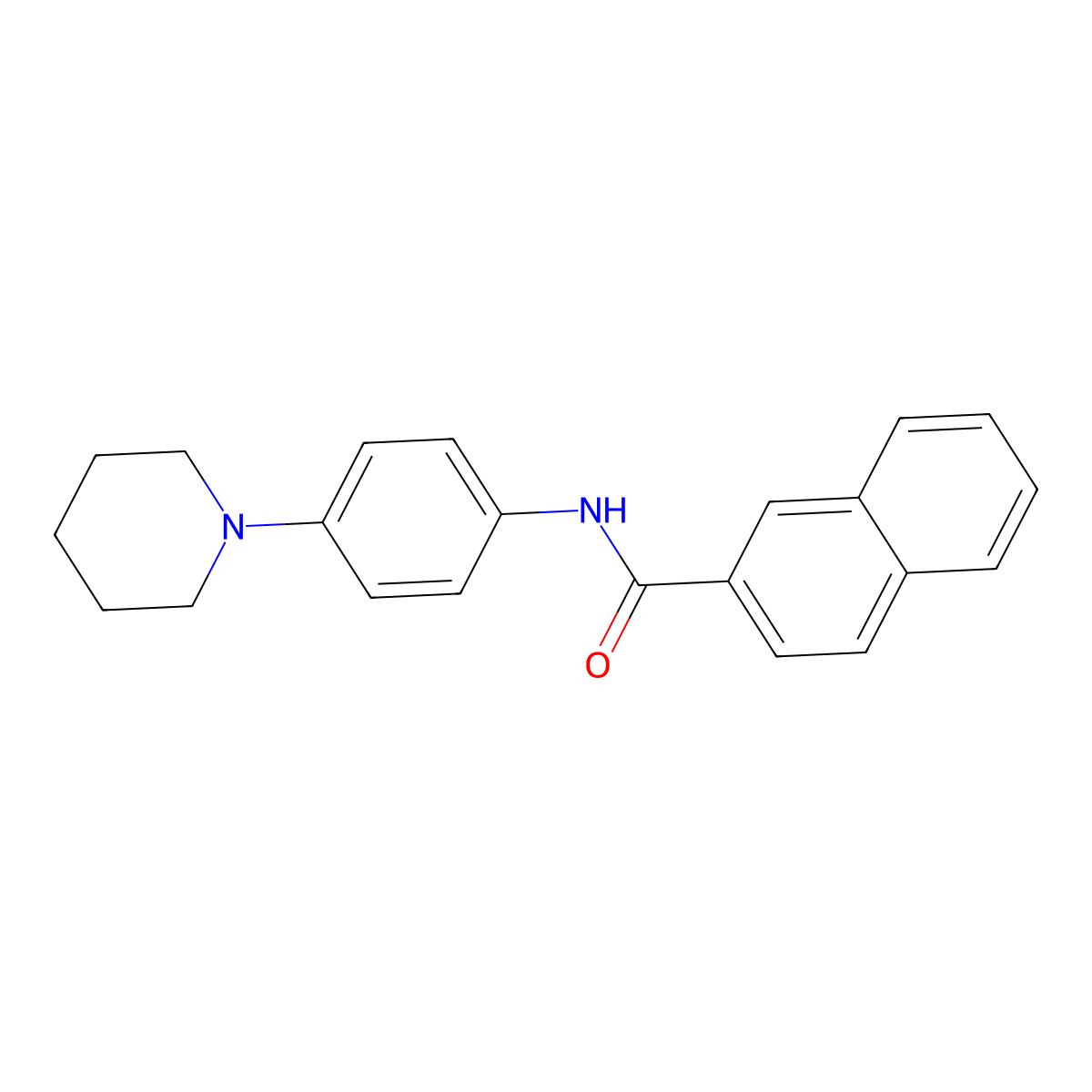 N-[4-(1-piperidinyl)phenyl]-2-naphthamide molecular structure, CAS 432005-13-5