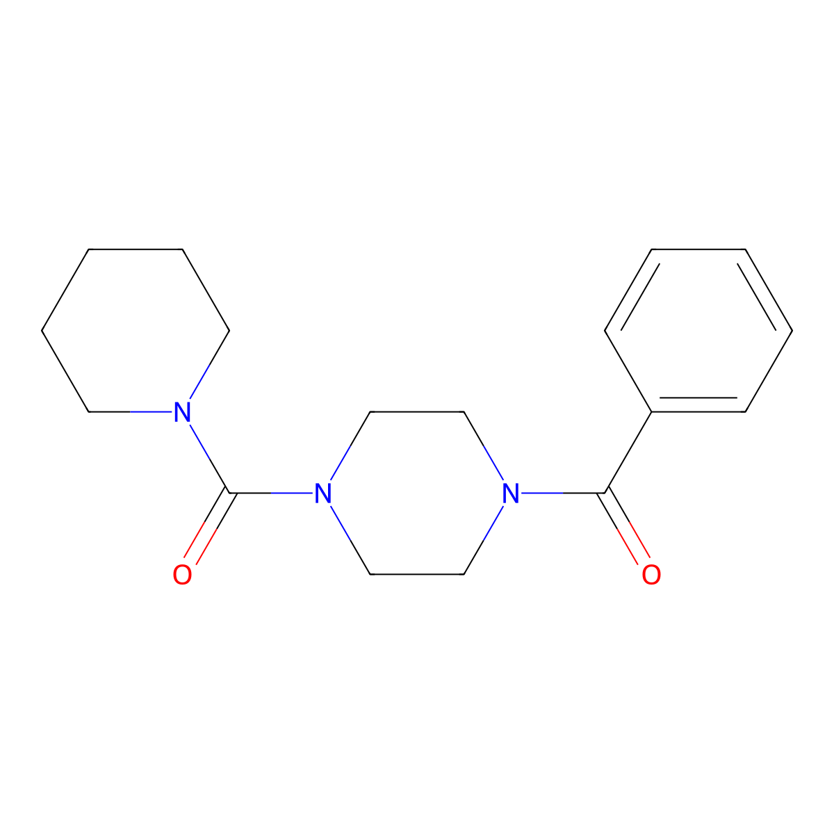 (4-Benzoyl-piperazin-1-yl)-piperidin-1-yl-methanone molecular structure, CAS 432005-26-0