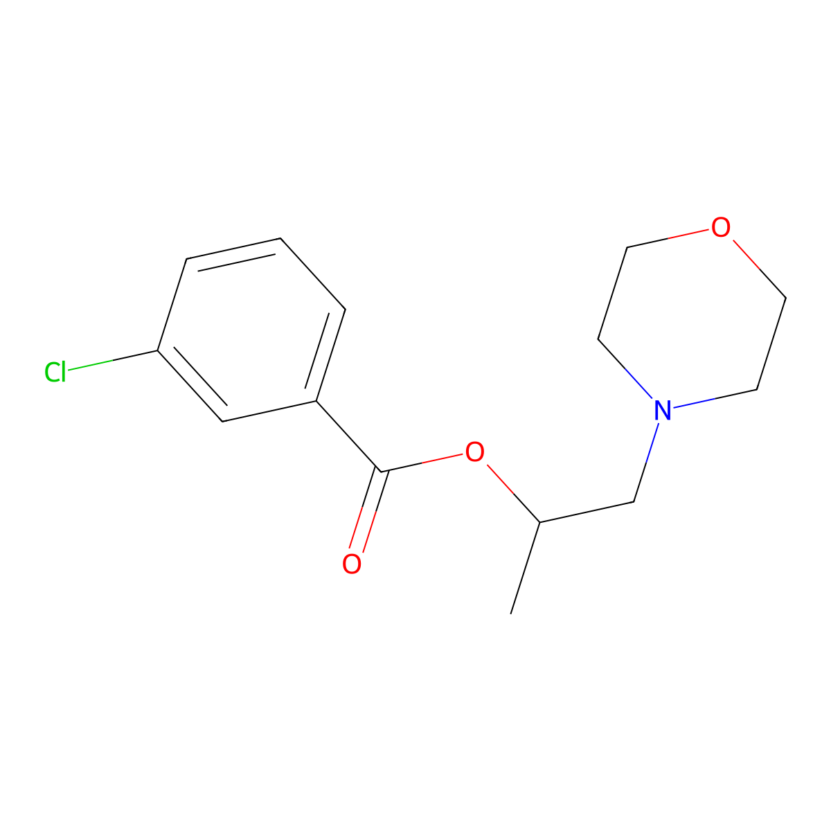 1-Morpholin-4-ylpropan-2-yl 3-chlorobenzoate molecular structure, CAS 432006-45-6