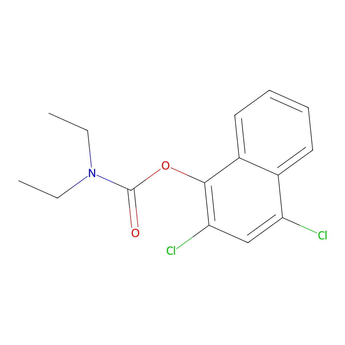 (2,4-dichloronaphthyloxy)-N,N-diethylcarboxamide molecular structure, CAS 432006-46-7