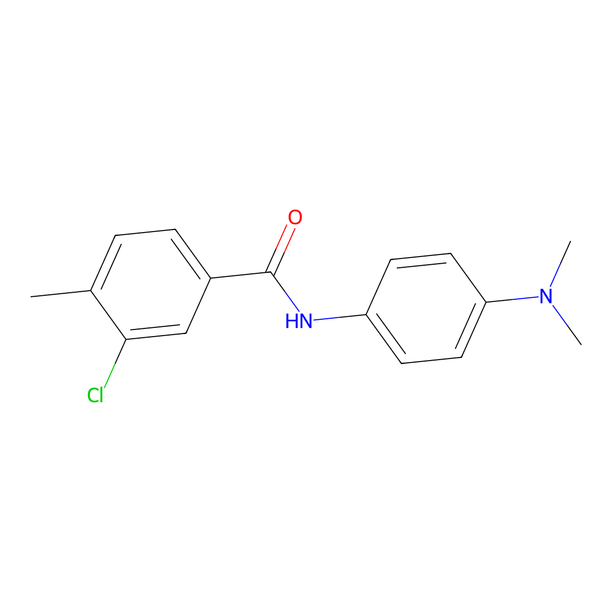 3-chloro-N-[4-(dimethylamino)phenyl]-4-methylbenzamide molecular structure, CAS 432006-47-8