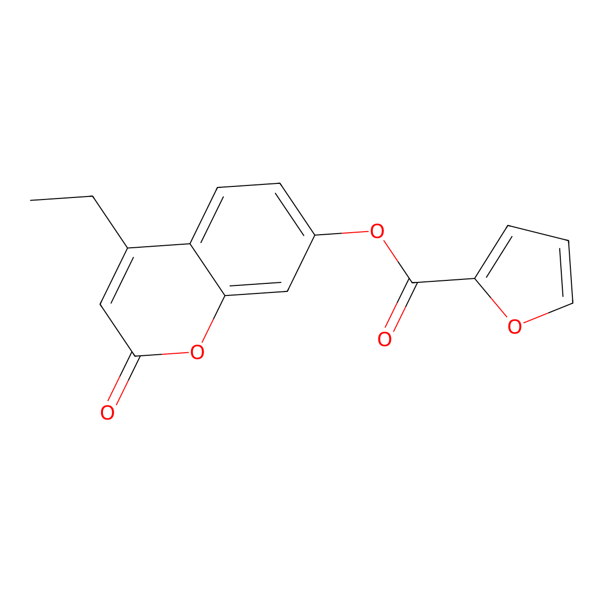 (4-Ethyl-2-oxochromen-7-yl) furan-2-carboxylate molecular structure, CAS 432006-53-6