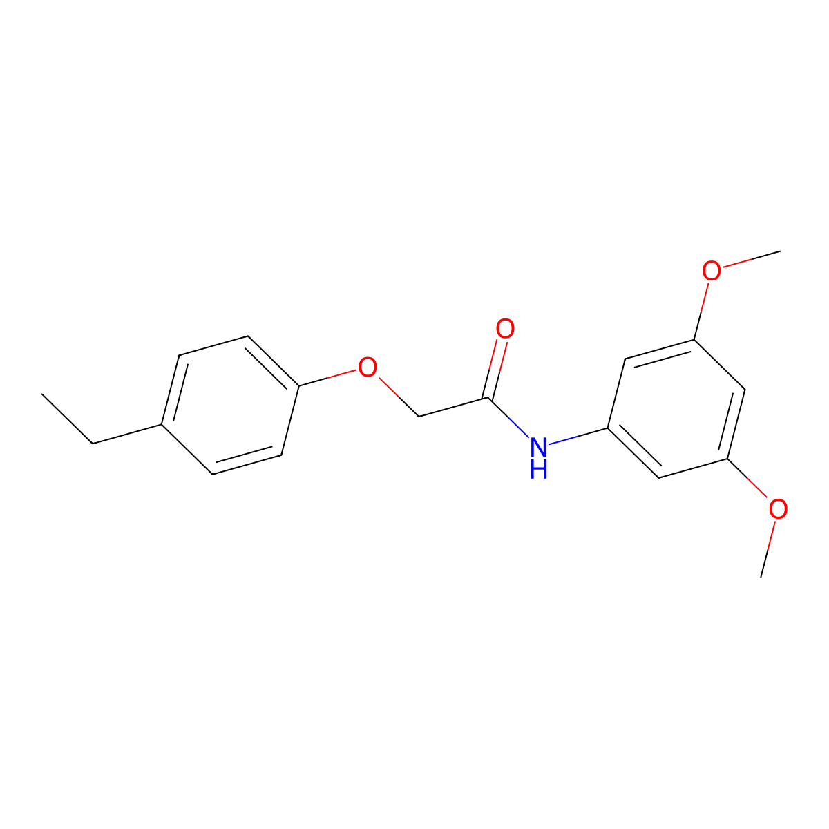 N-(3,5-dimethoxyphenyl)-2-(4-ethylphenoxy)acetamide molecular structure, CAS 432006-66-1