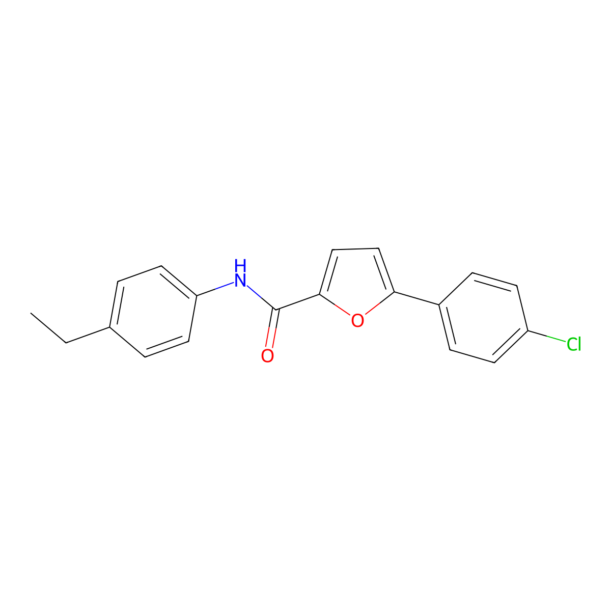 5-(4-chlorophenyl)-N-(4-ethylphenyl)furan-2-carboxamide molecular structure, CAS 432007-17-5