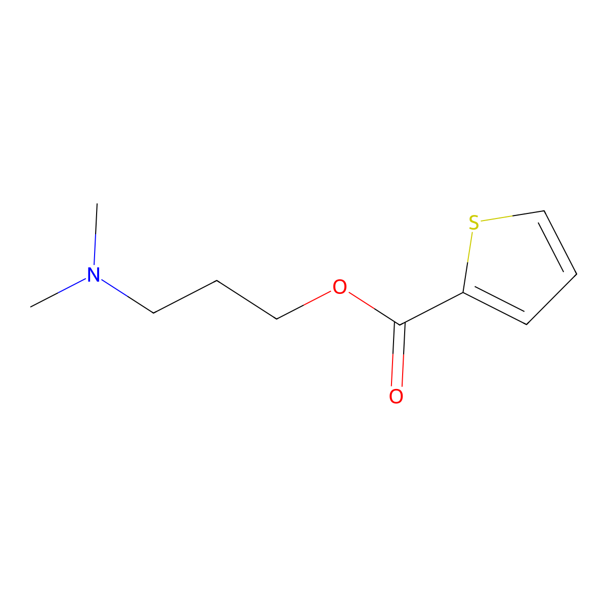 3-(Dimethylamino)propyl thiophene-2-carboxylate molecular structure, CAS 432007-25-5