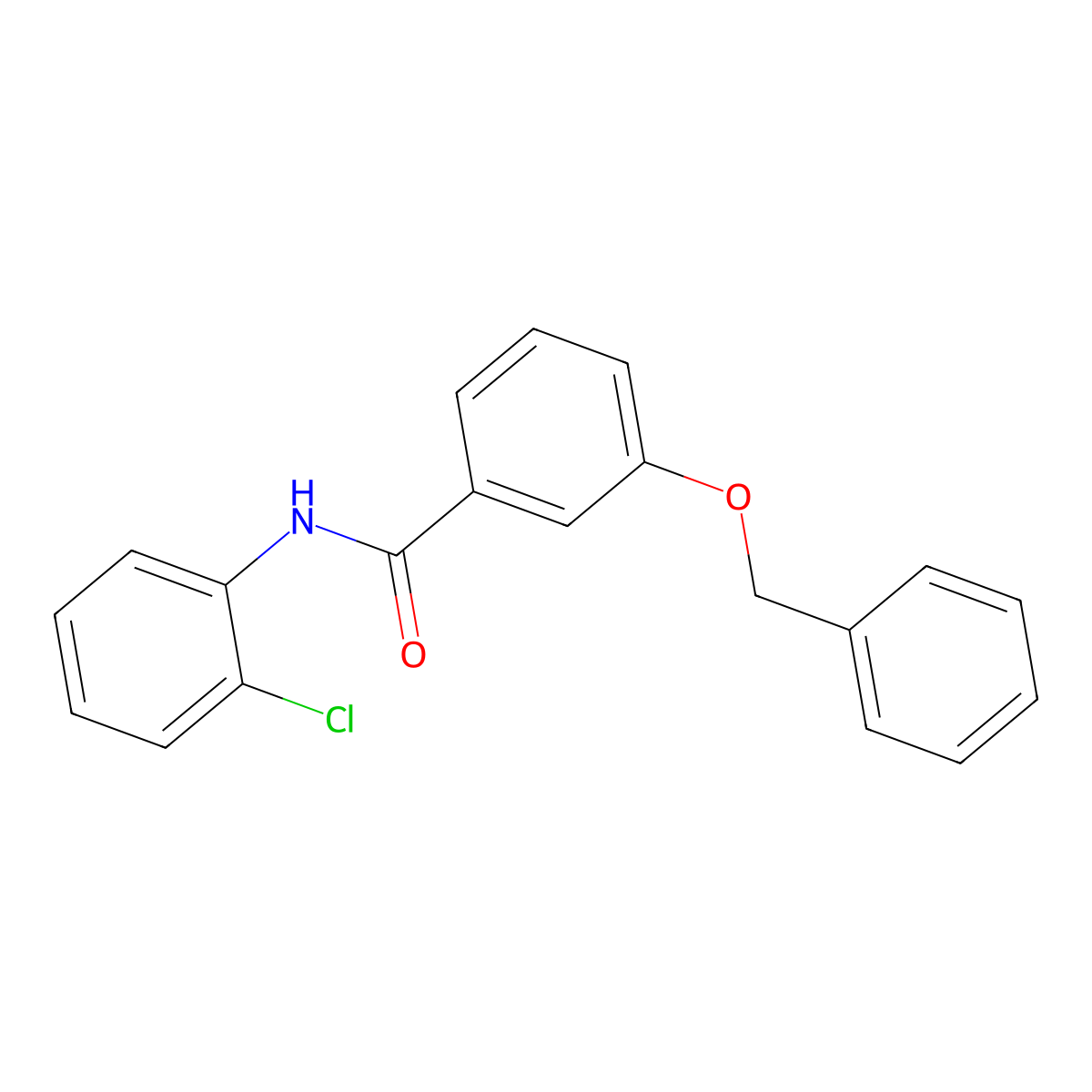 N-(2-chlorophenyl)-3-phenylmethoxybenzamide molecular structure, CAS 432007-68-6