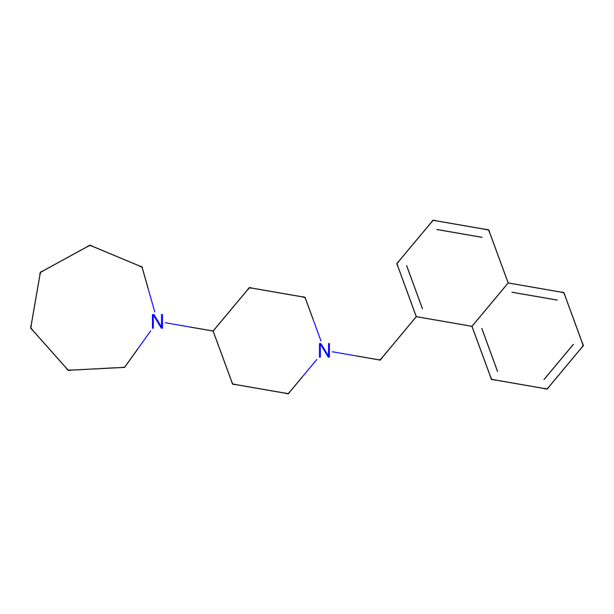1-[1-(Naphthalen-1-ylmethyl)piperidin-4-yl]azepane molecular structure, CAS 432007-70-0