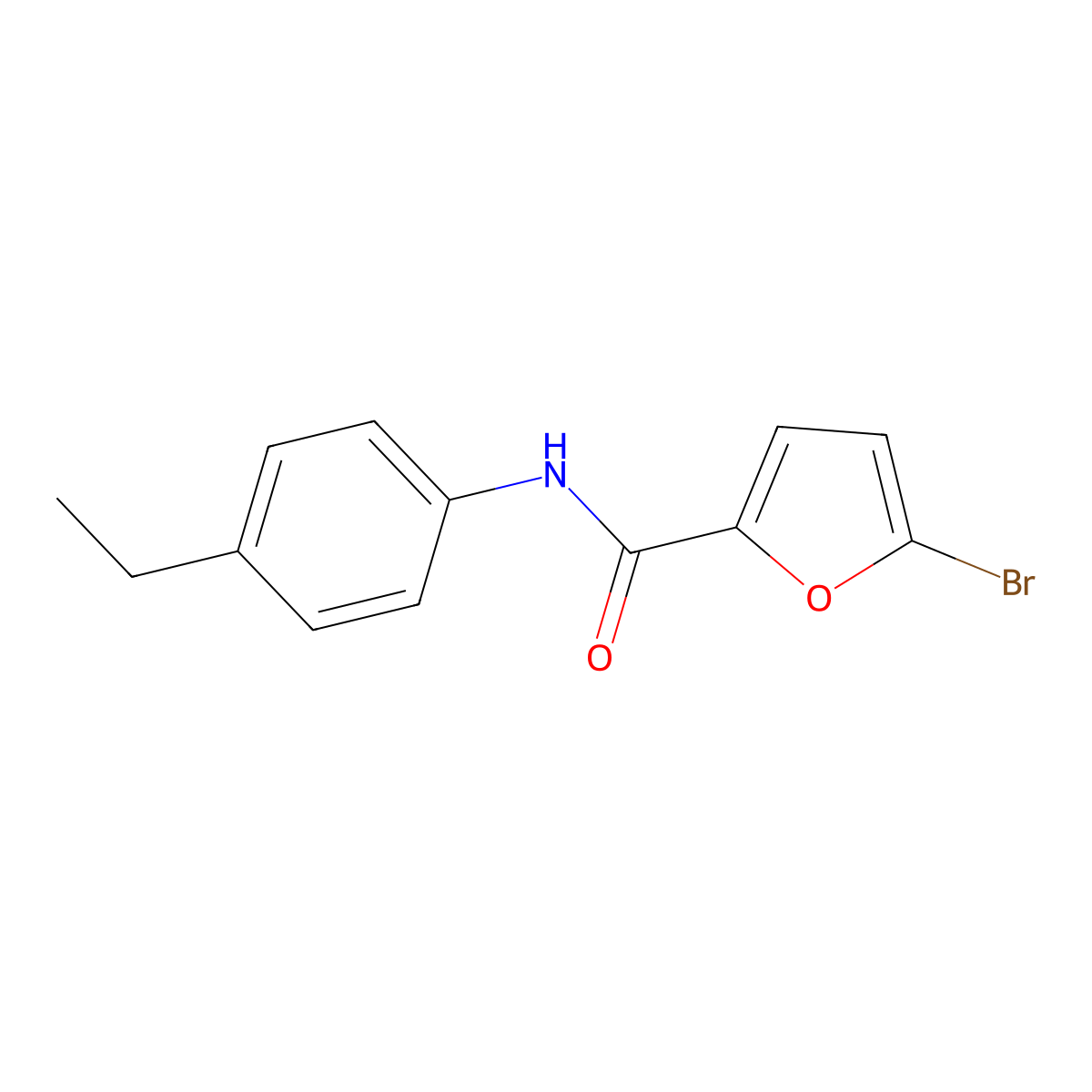 5-bromo-N-(4-ethylphenyl)furan-2-carboxamide molecular structure, CAS 432008-18-9