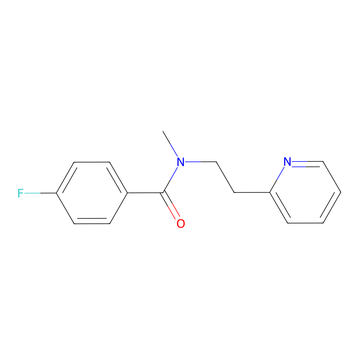 4-fluoro-N-methyl-N-(2-pyridin-2-ylethyl)benzamide molecular structure, CAS 432008-52-1