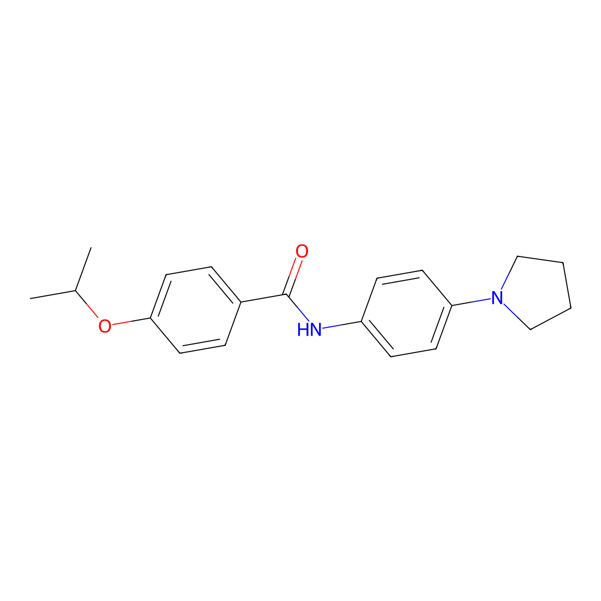 4-propan-2-yloxy-N-(4-pyrrolidin-1-ylphenyl)benzamide molecular structure, CAS 432008-91-8
