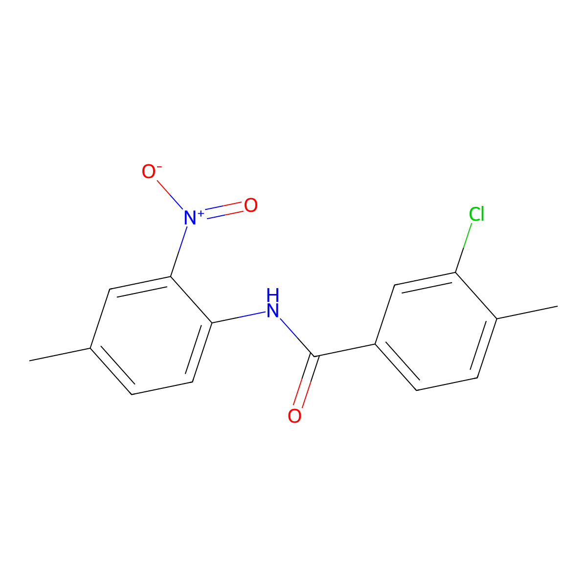 3-chloro-4-methyl-N-(4-methyl-2-nitrophenyl)benzamide molecular structure, CAS 432009-26-2