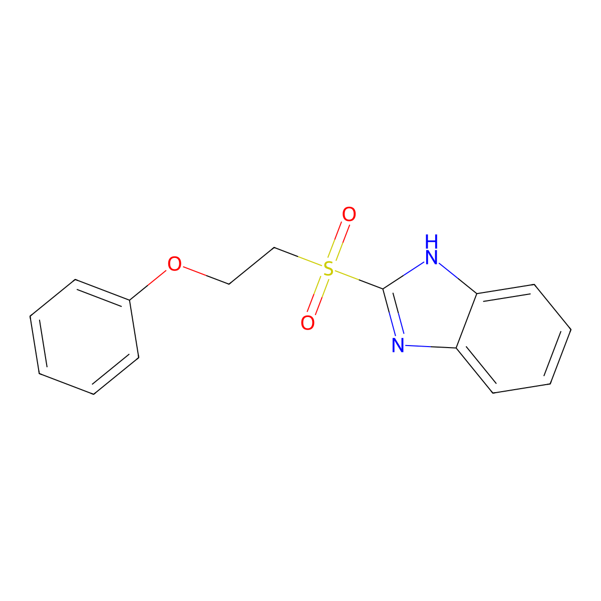 2-(2-phenoxyethylsulfonyl)-1H-benzimidazole molecular structure, CAS 432009-38-6