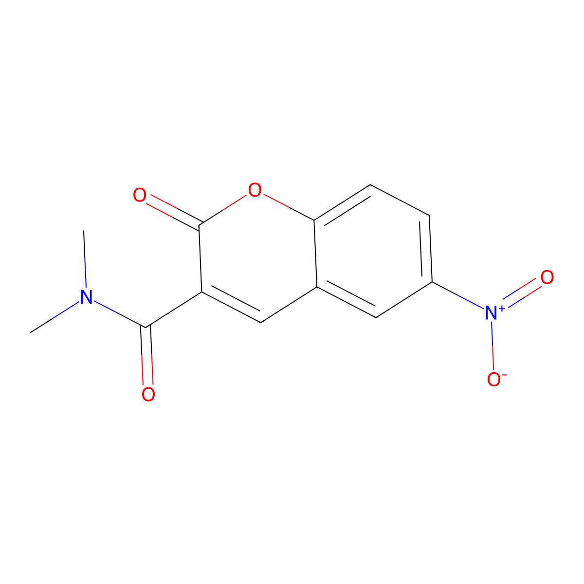 N,N-dimethyl-6-nitro-2-oxo-2H-chromene-3-carboxamide molecular structure, CAS 432009-46-6