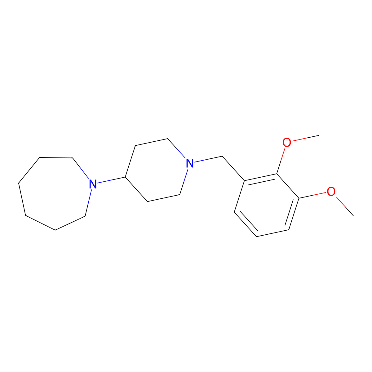 1-[1-(2,3-Dimethoxybenzyl)piperidin-4-yl]azepane molecular structure, CAS 432009-58-0