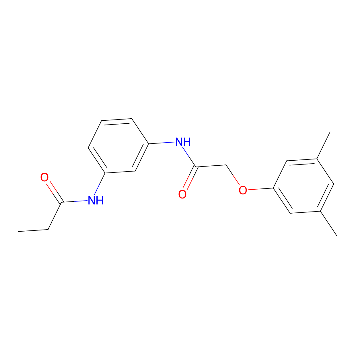 N-(3-{[(3,5-dimethylphenoxy)acetyl]amino}phenyl)propanamide molecular structure, CAS 432009-71-7