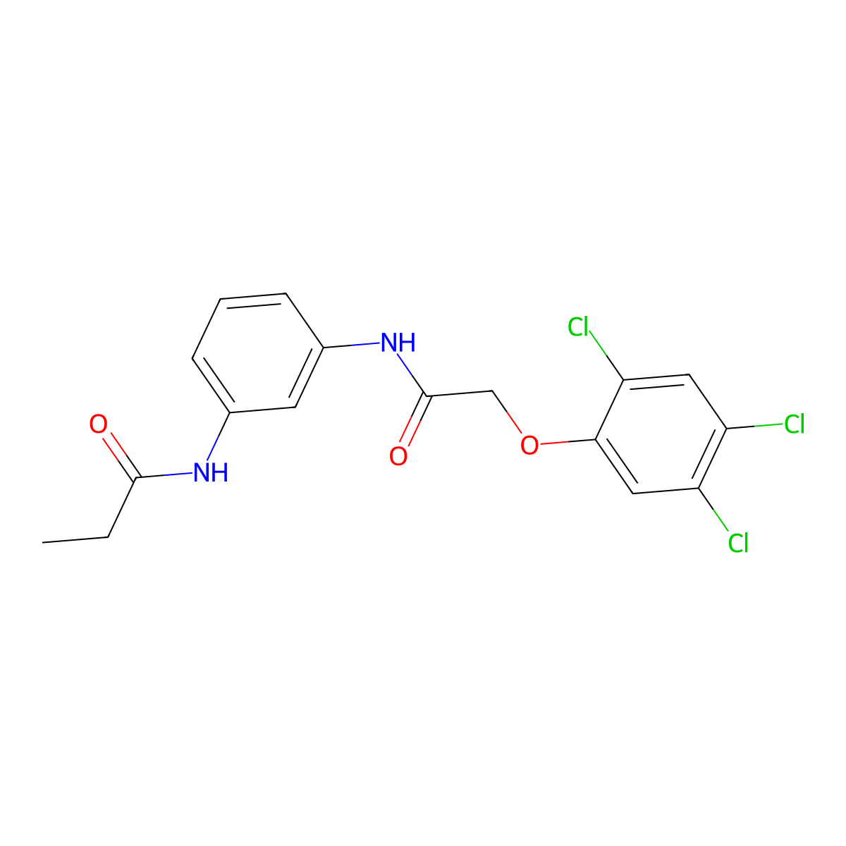 N-(3-{[(2,4,5-trichlorophenoxy)acetyl]amino}phenyl)propanamide molecular structure, CAS 432009-83-1