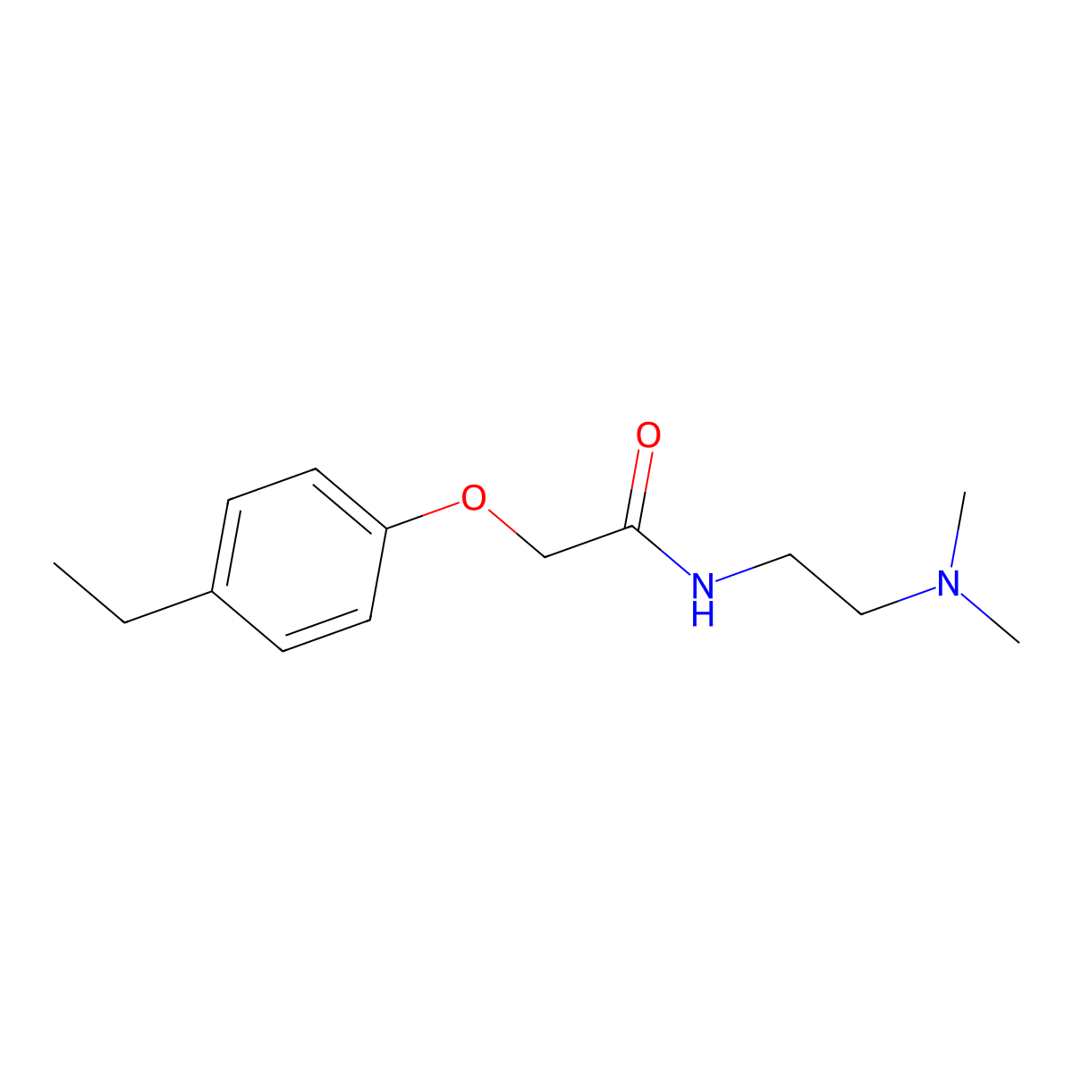 N-[2-(dimethylamino)ethyl]-2-(4-ethylphenoxy)acetamide molecular structure, CAS 432009-99-9