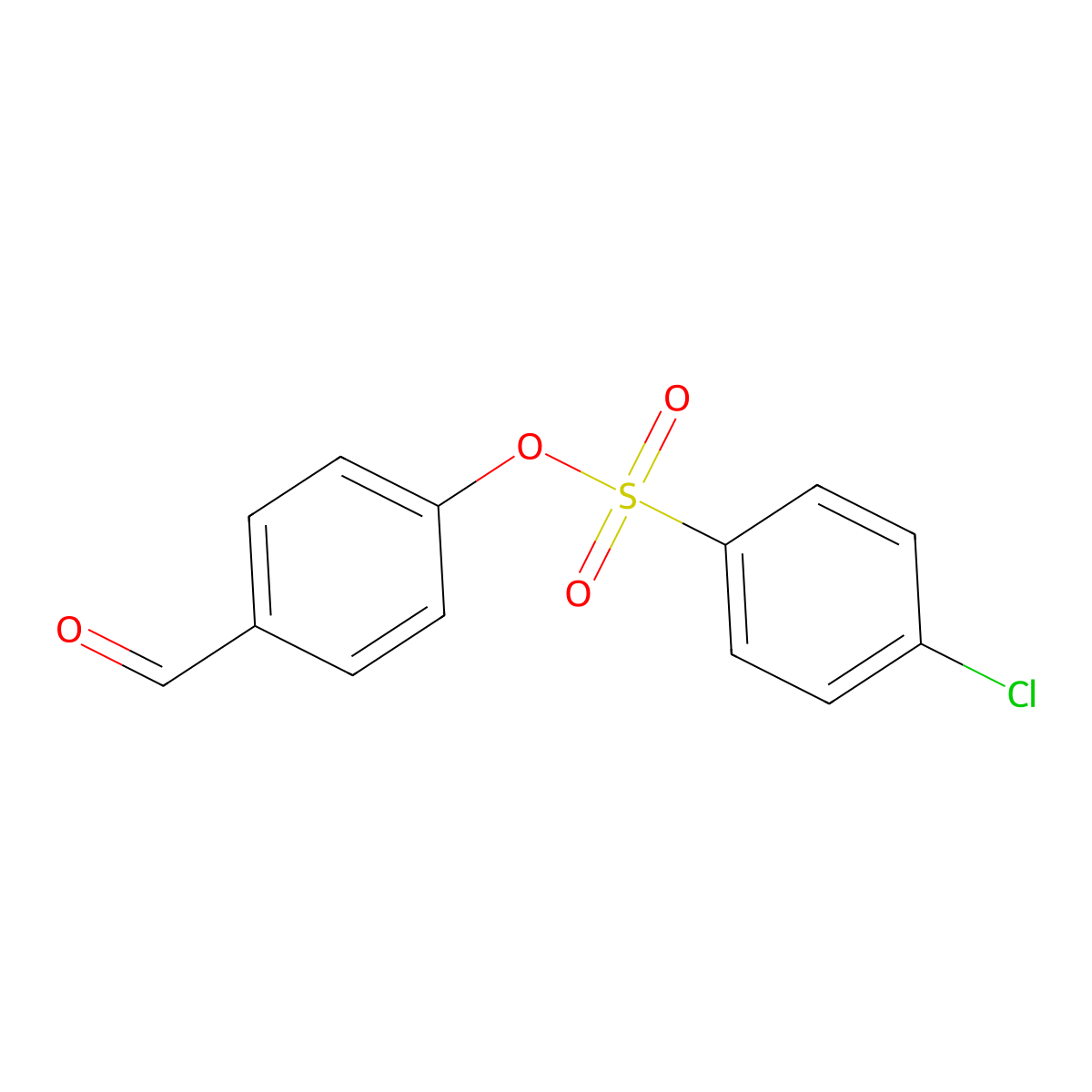 4-Formylphenyl 4-chlorobenzenesulfonate molecular structure, CAS 432010-14-5