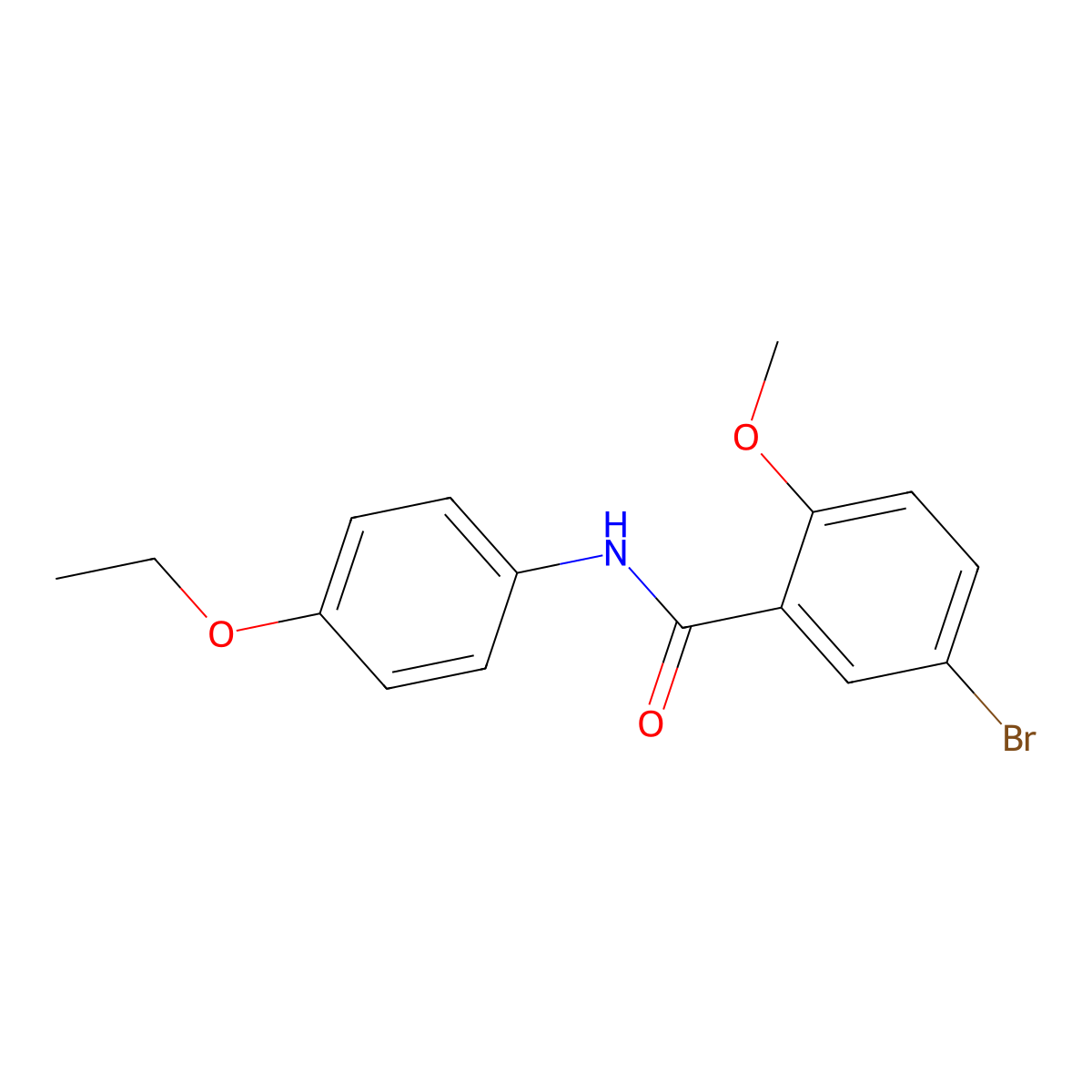 5-bromo-N-(4-ethoxyphenyl)-2-methoxybenzamide molecular structure, CAS 432010-33-8