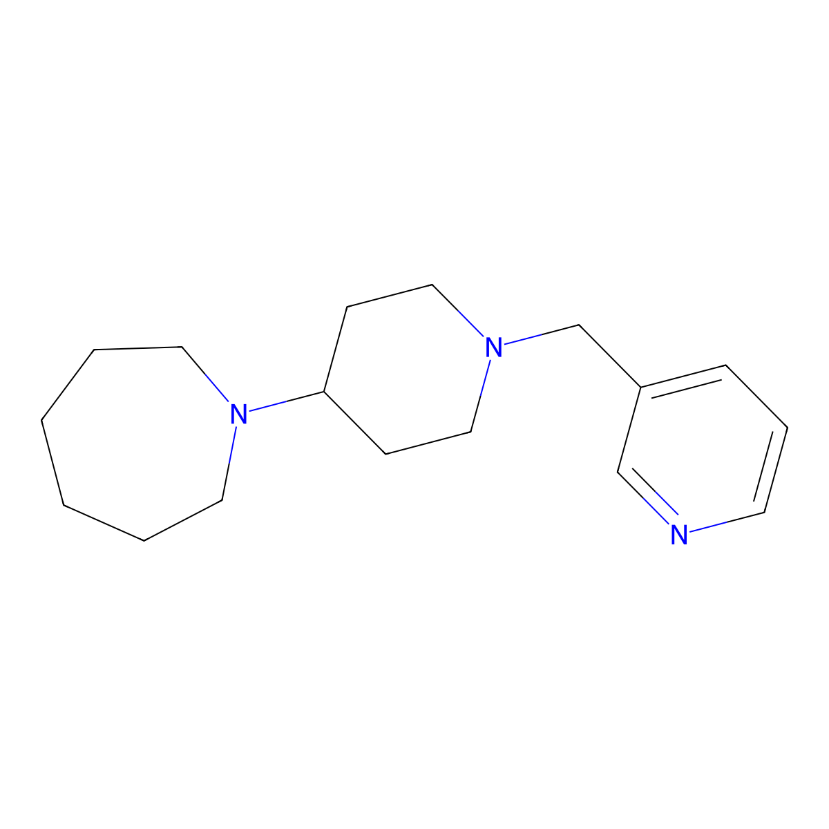 1-[1-(Pyridin-3-ylmethyl)piperidin-4-yl]azepane molecular structure, CAS 432010-69-0