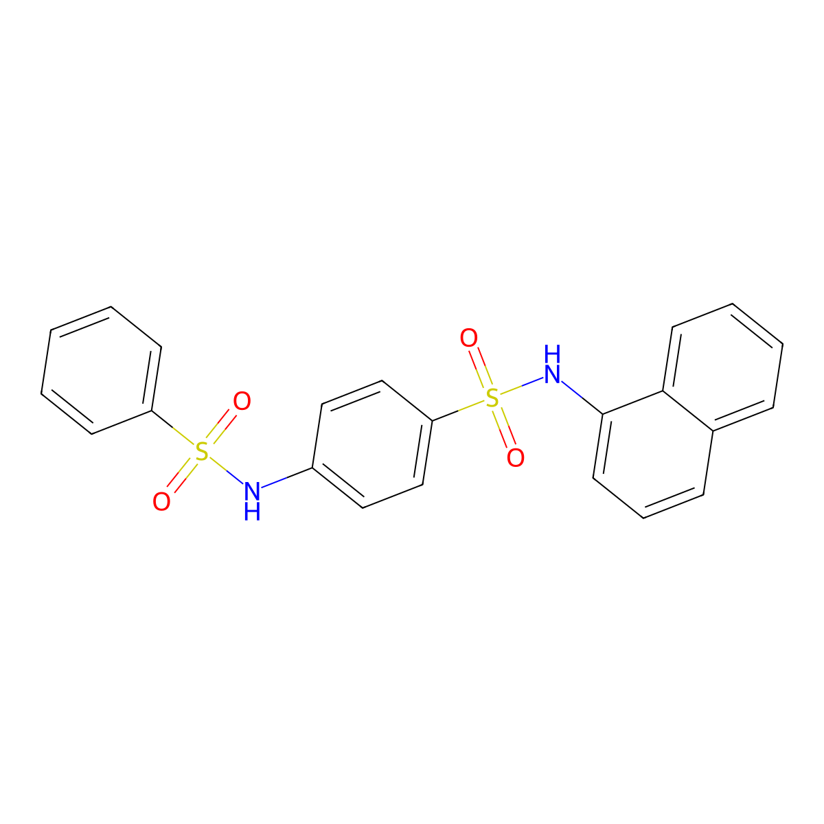 N-1-naphthyl-4-[(phenylsulfonyl)amino]benzenesulfonamide molecular structure, CAS 432010-90-7