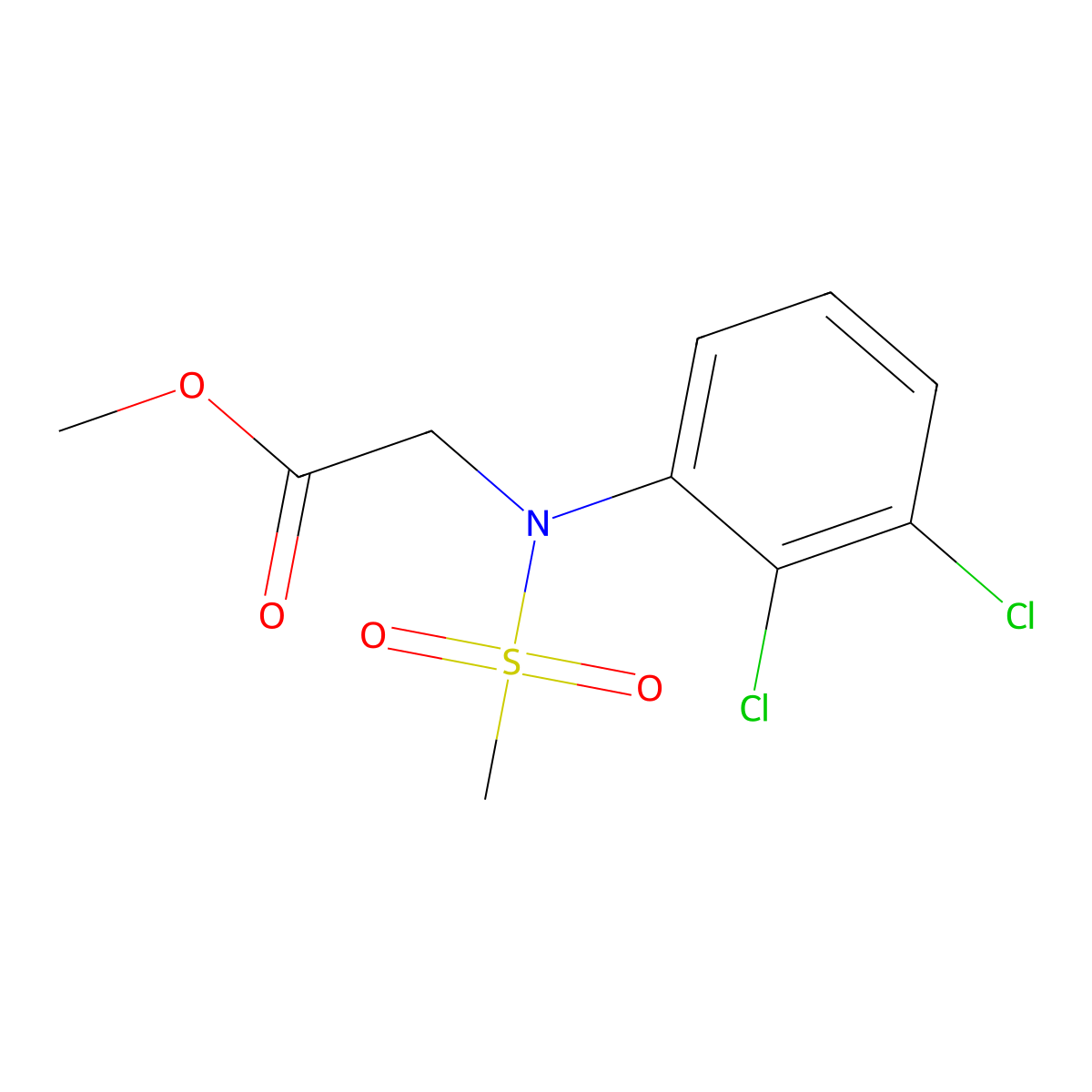 Methyl N-(2,3-dichlorophenyl)-N-(methylsulfonyl)glycinate molecular structure, CAS 432011-20-6