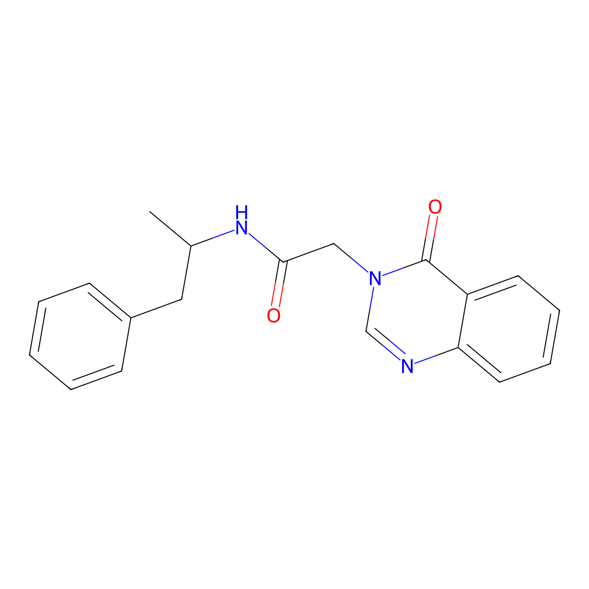 2-(4-oxoquinazolin-3-yl)-N-(1-phenylpropan-2-yl)acetamide molecular structure, CAS 432011-57-9