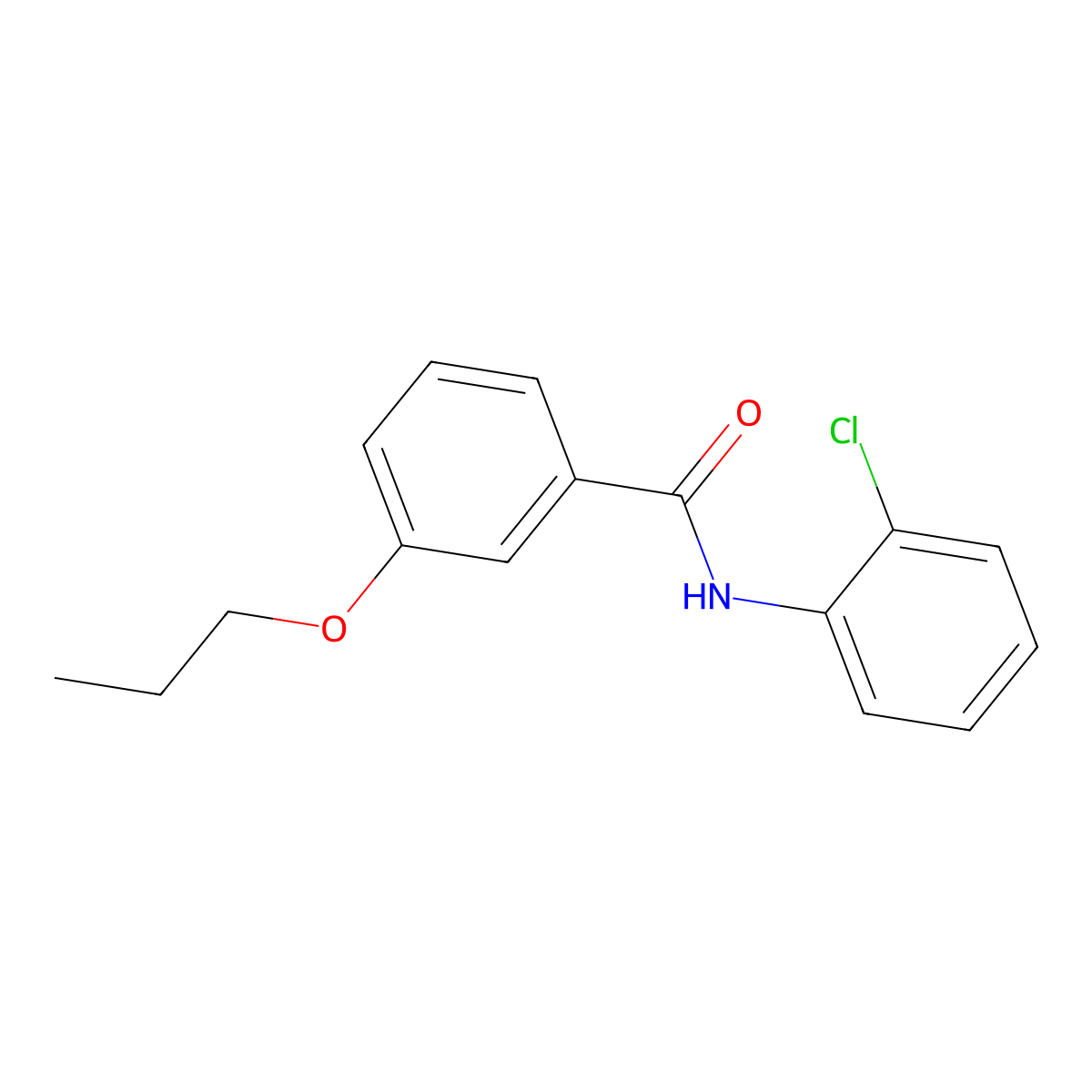 N-(2-chlorophenyl)-3-propoxybenzamide molecular structure, CAS 432012-35-6