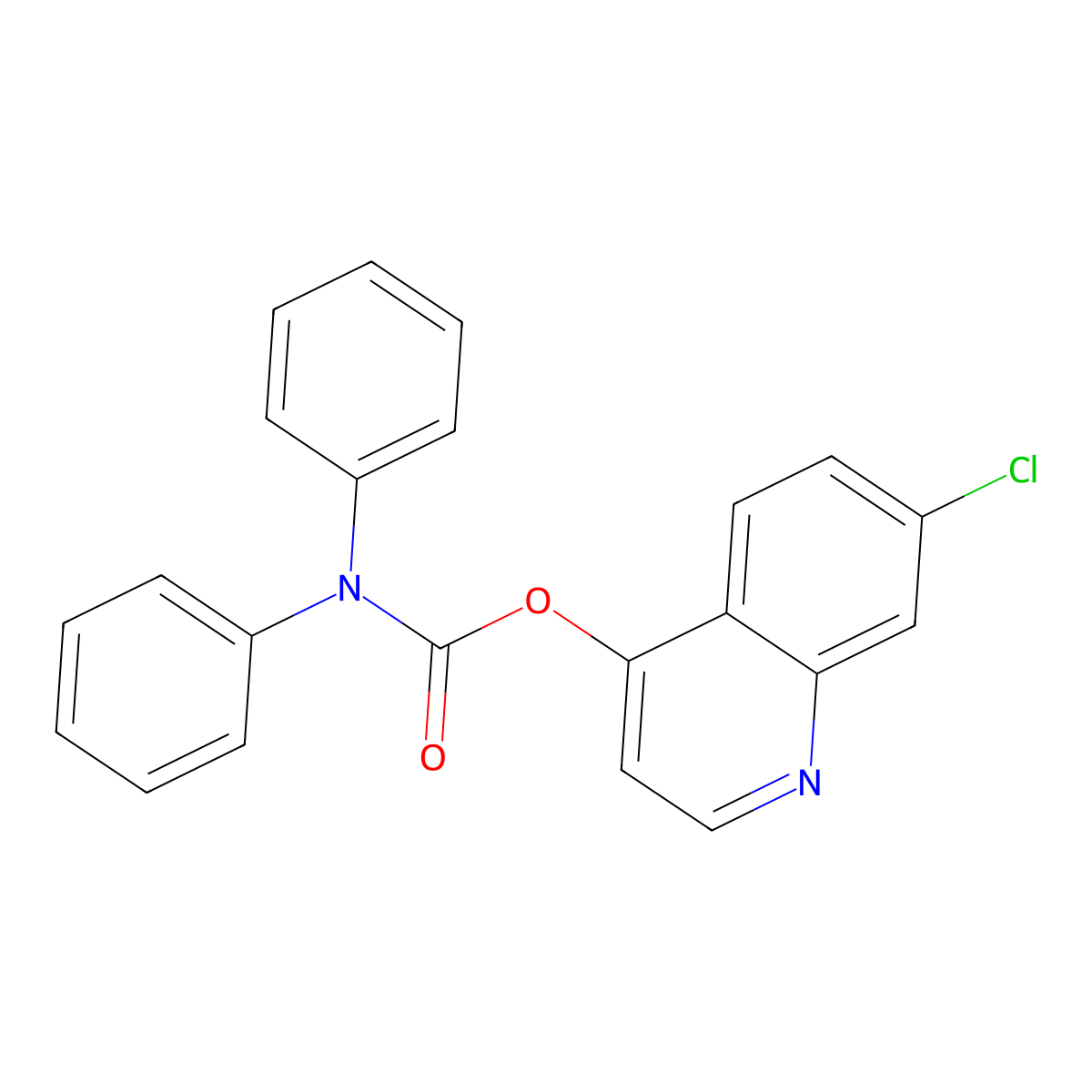 7-Chloroquinolin-4-yl diphenylcarbamate molecular structure, CAS 432012-49-2
