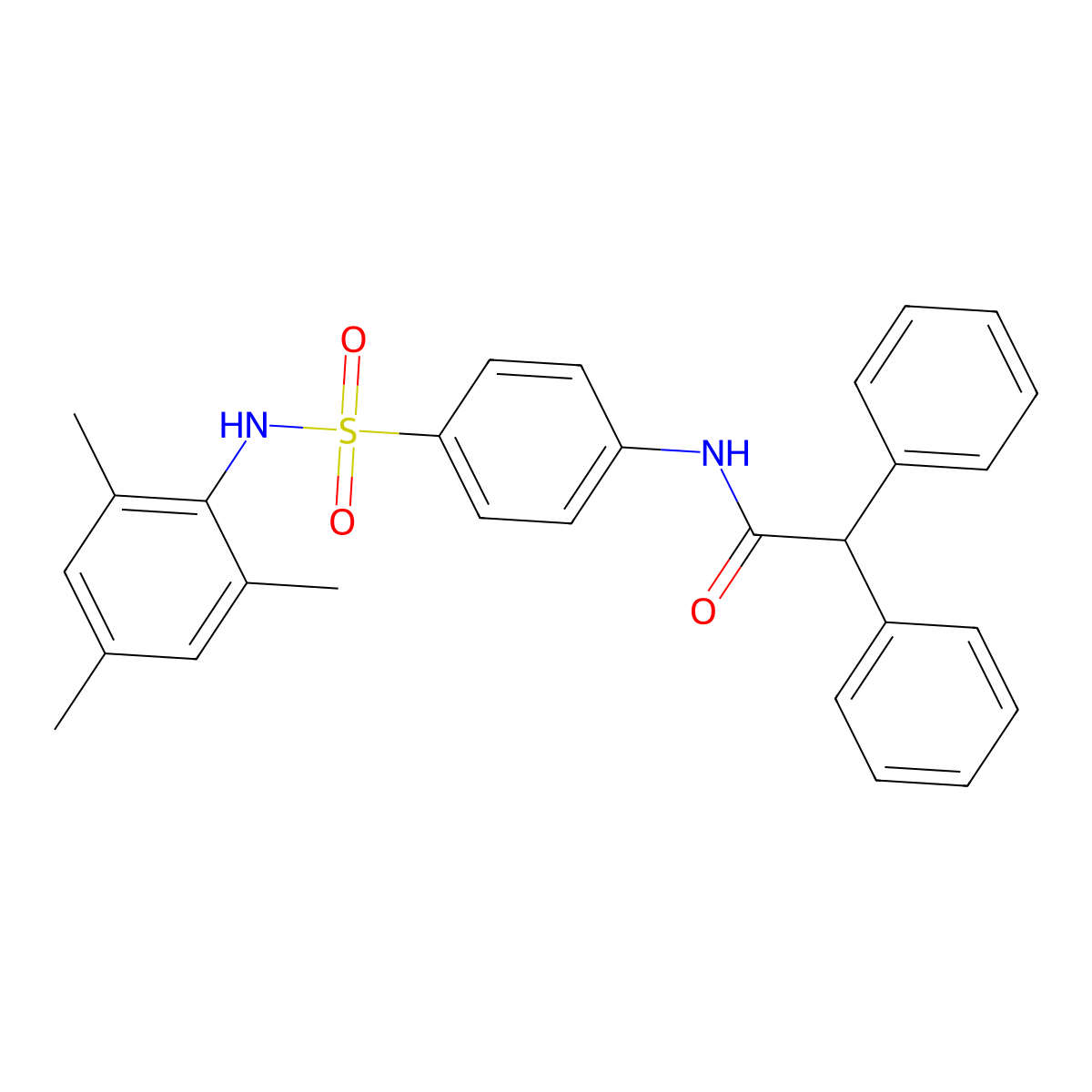 N-{4-[(mesitylamino)sulfonyl]phenyl}-2,2-diphenylacetamide molecular structure, CAS 432012-64-1