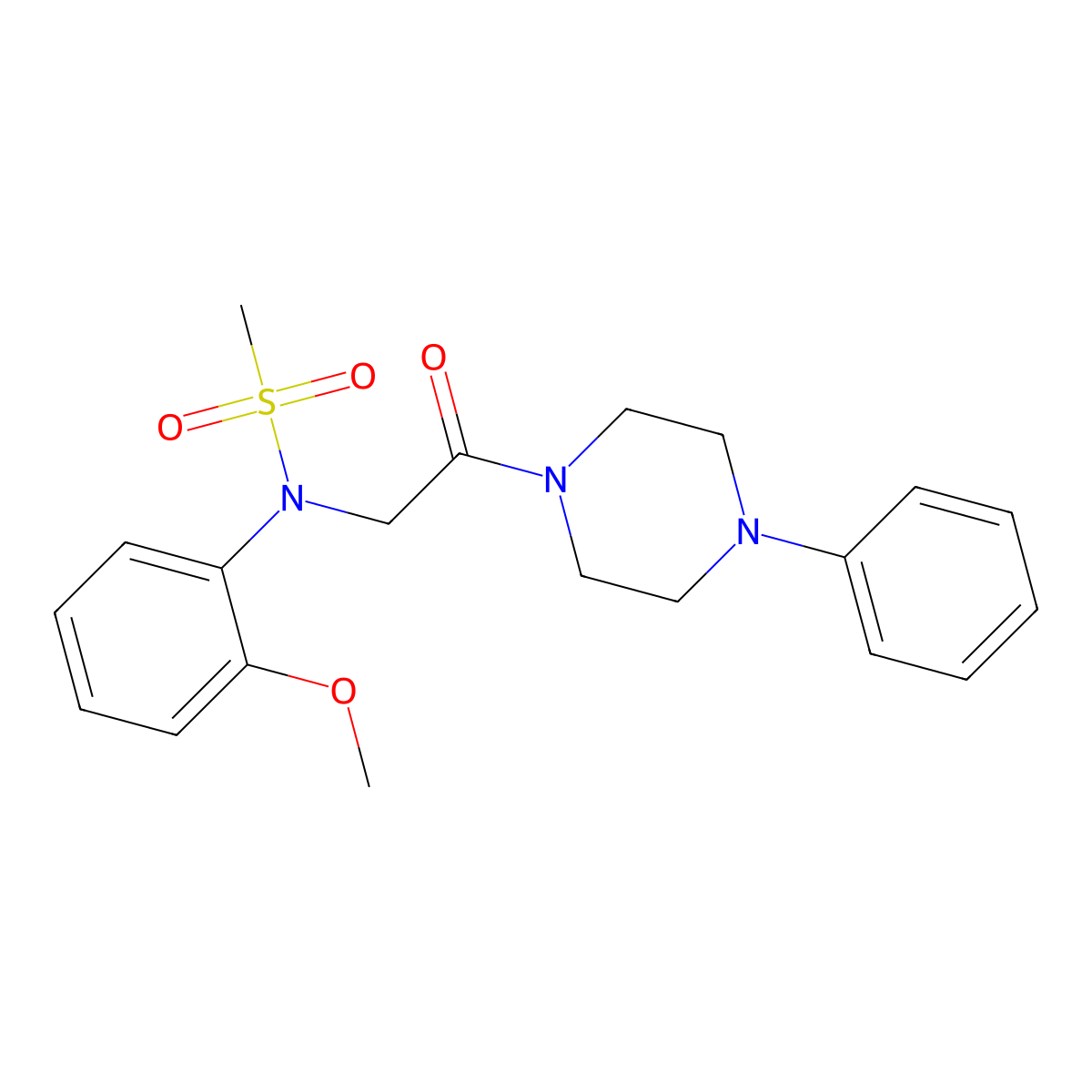 N-(2-methoxyphenyl)-N-[2-oxo-2-(4-phenylpiperazin-1-yl)ethyl]methanesulfonamide molecular structure, CAS 432012-99-2