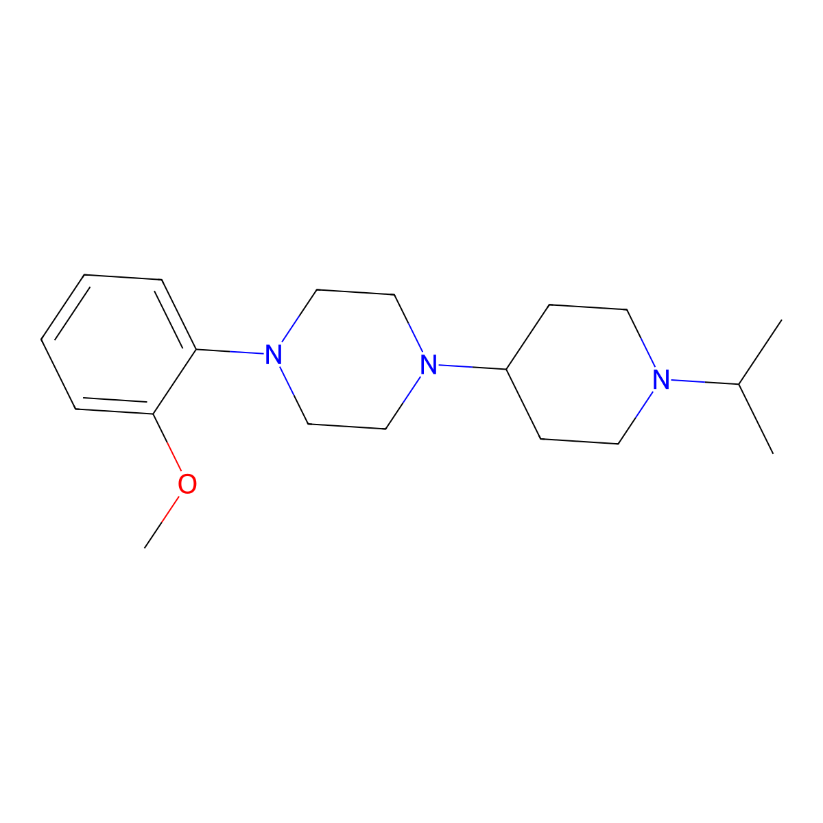 1-(2-Methoxyphenyl)-4-(1-propan-2-ylpiperidin-4-yl)piperazine molecular structure, CAS 432013-45-1