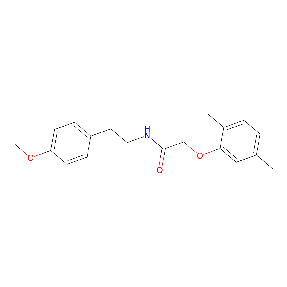 2-(2,5-dimethylphenoxy)-N-[2-(4-methoxyphenyl)ethyl]acetamide molecular structure, CAS 432013-89-3