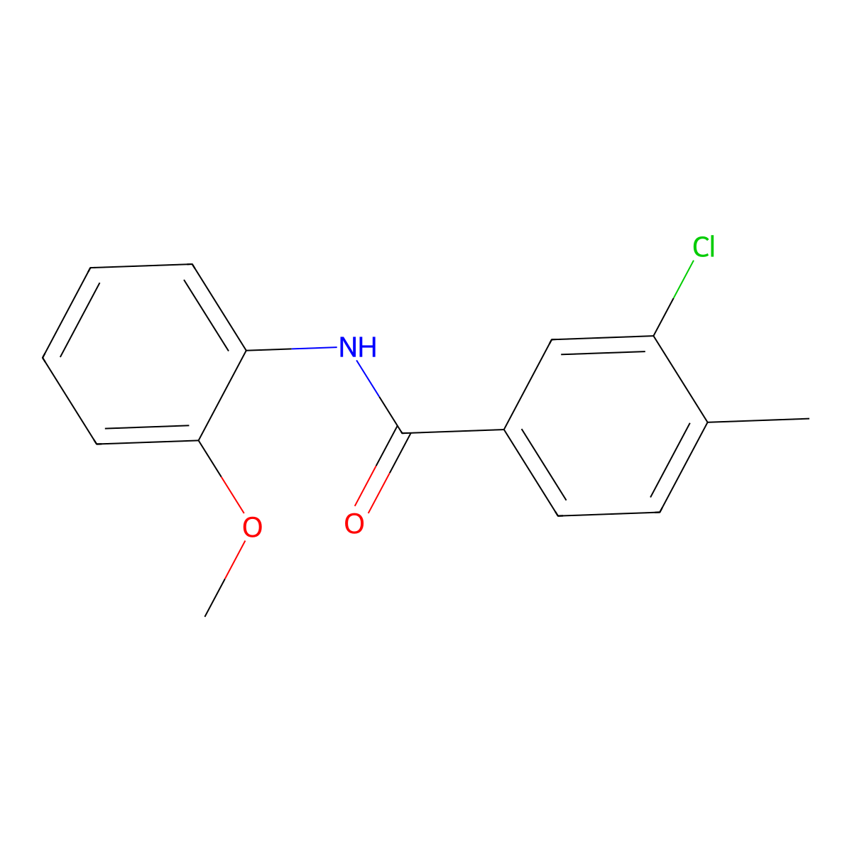 3-chloro-N-(2-methoxyphenyl)-4-methylbenzamide molecular structure, CAS 432014-28-3