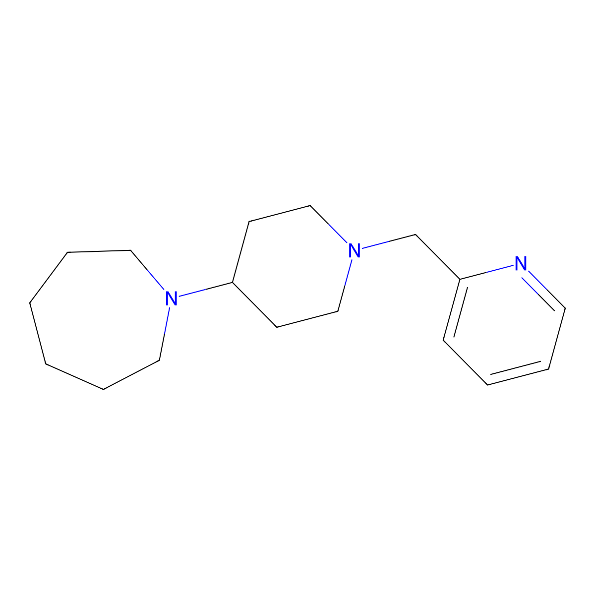 1-[1-(Pyridin-2-ylmethyl)piperidin-4-yl]azepane molecular structure, CAS 432014-41-0
