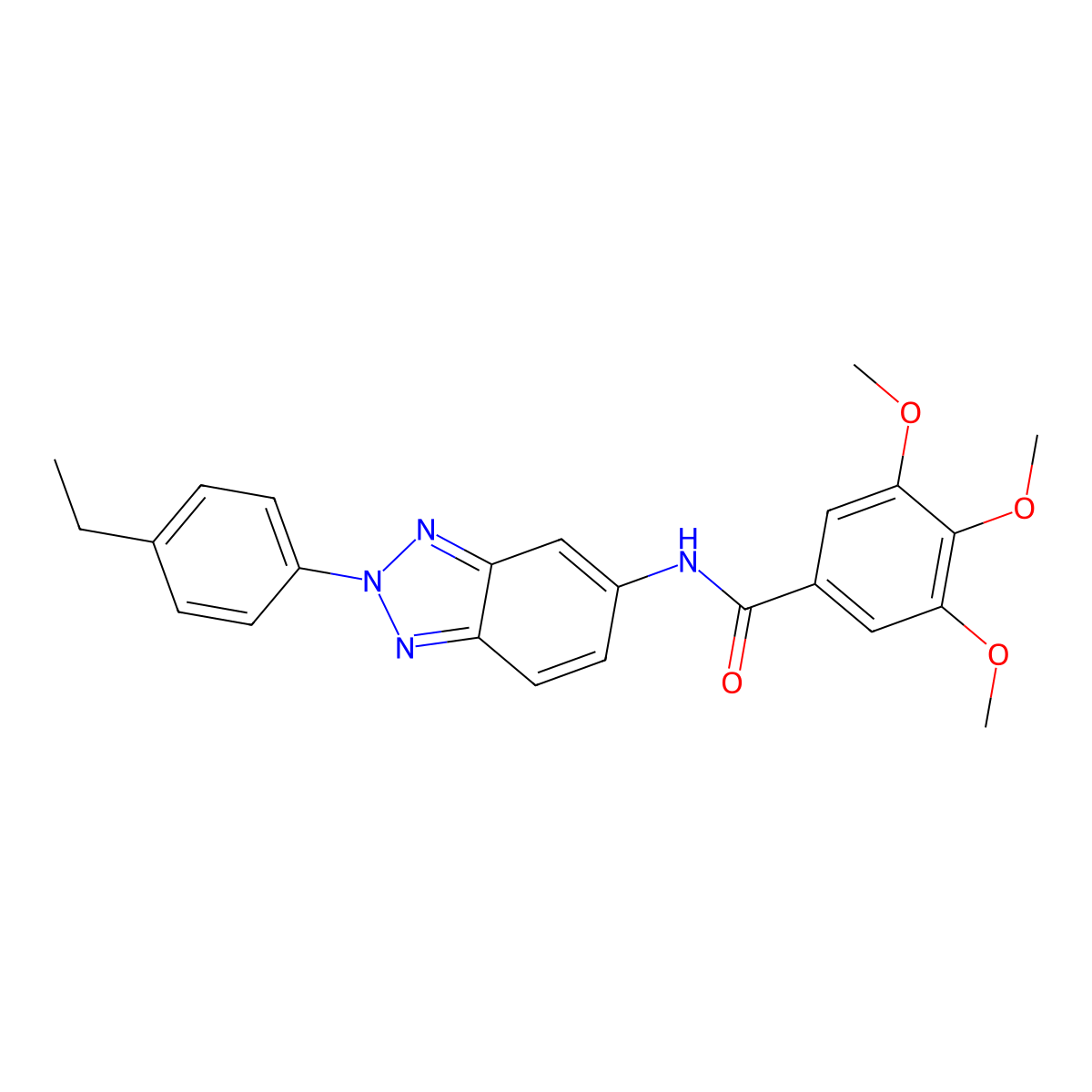 N-[2-(4-ethylphenyl)benzotriazol-5-yl]-3,4,5-trimethoxybenzamide molecular structure, CAS 432014-51-2