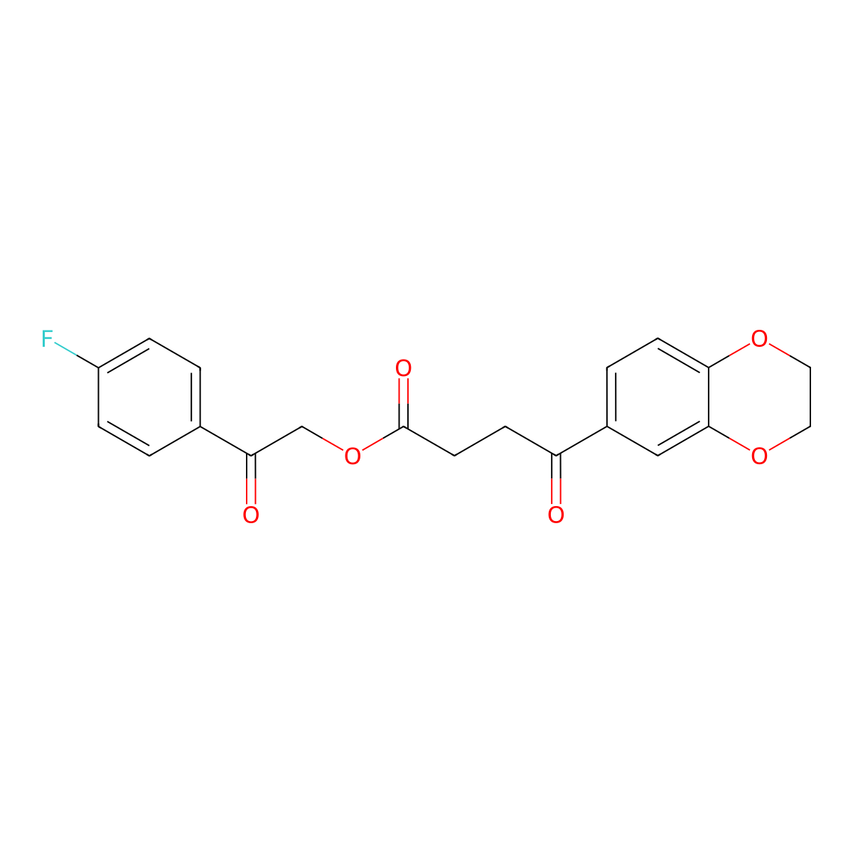 2-(4-Fluorophenyl)-2-oxoethyl 4-(2,3-dihydro-1,4-benzodioxin-6-yl)-4-oxobutanoate molecular structure, CAS 432015-07-1