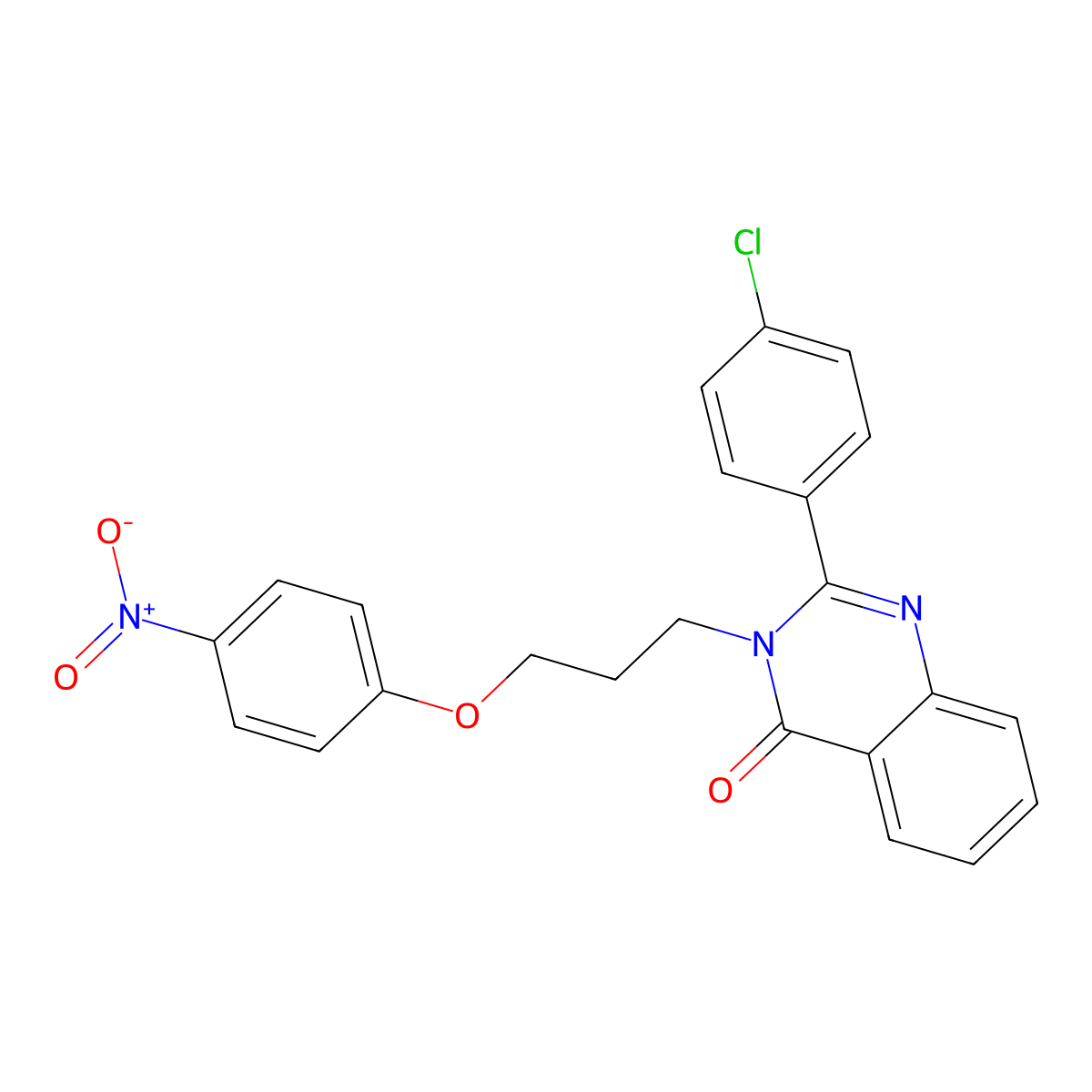 2-(4-Chlorophenyl)-3-[3-(4-nitrophenoxy)propyl]quinazolin-4-one molecular structure, CAS 432015-09-3