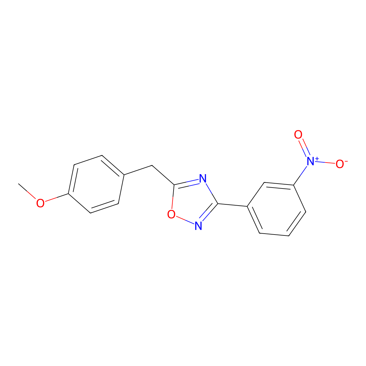 5-(4-Methoxybenzyl)-3-(3-nitrophenyl)-1,2,4-oxadiazole molecular structure, CAS 432015-36-6