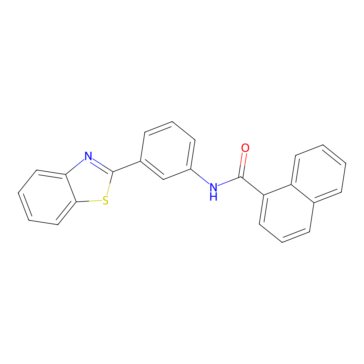 N-[3-(1,3-benzothiazol-2-yl)phenyl]naphthalene-1-carboxamide molecular structure, CAS 432015-61-7