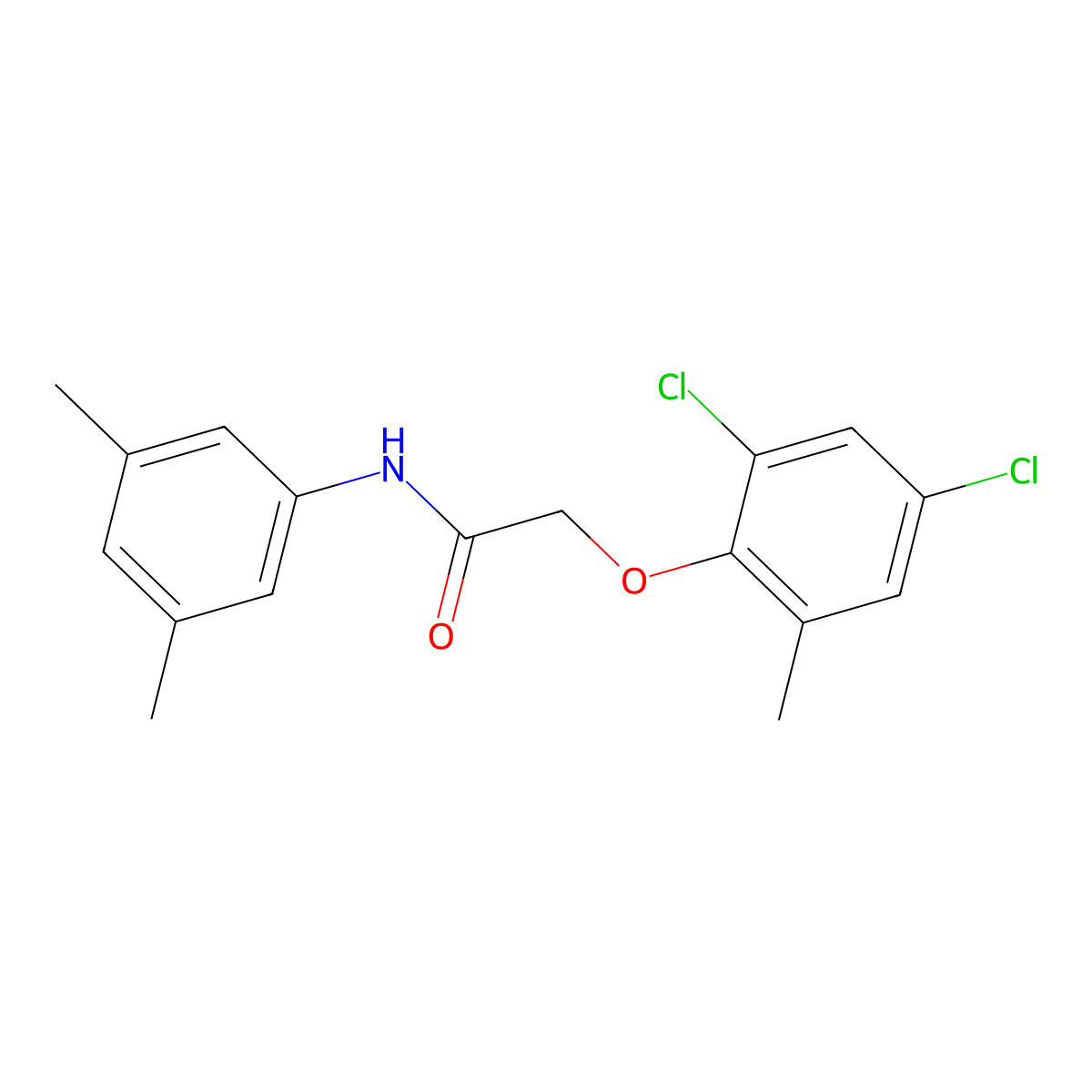 2-(2,4-dichloro-6-methylphenoxy)-N-(3,5-dimethylphenyl)acetamide molecular structure, CAS 432015-69-5