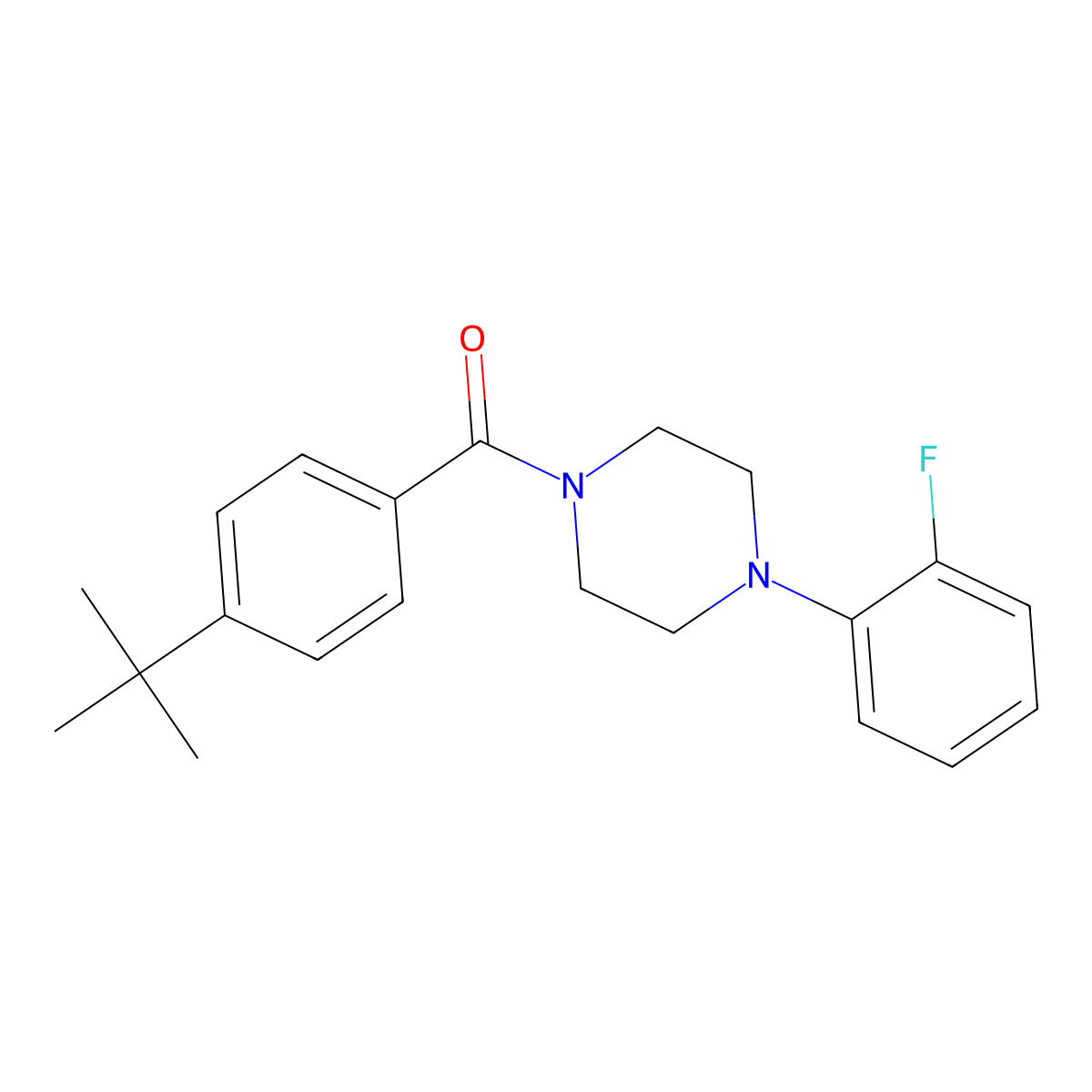 4-(Tert-butyl)phenyl 4-(2-fluorophenyl)piperazinyl ketone molecular structure, CAS 432015-75-3