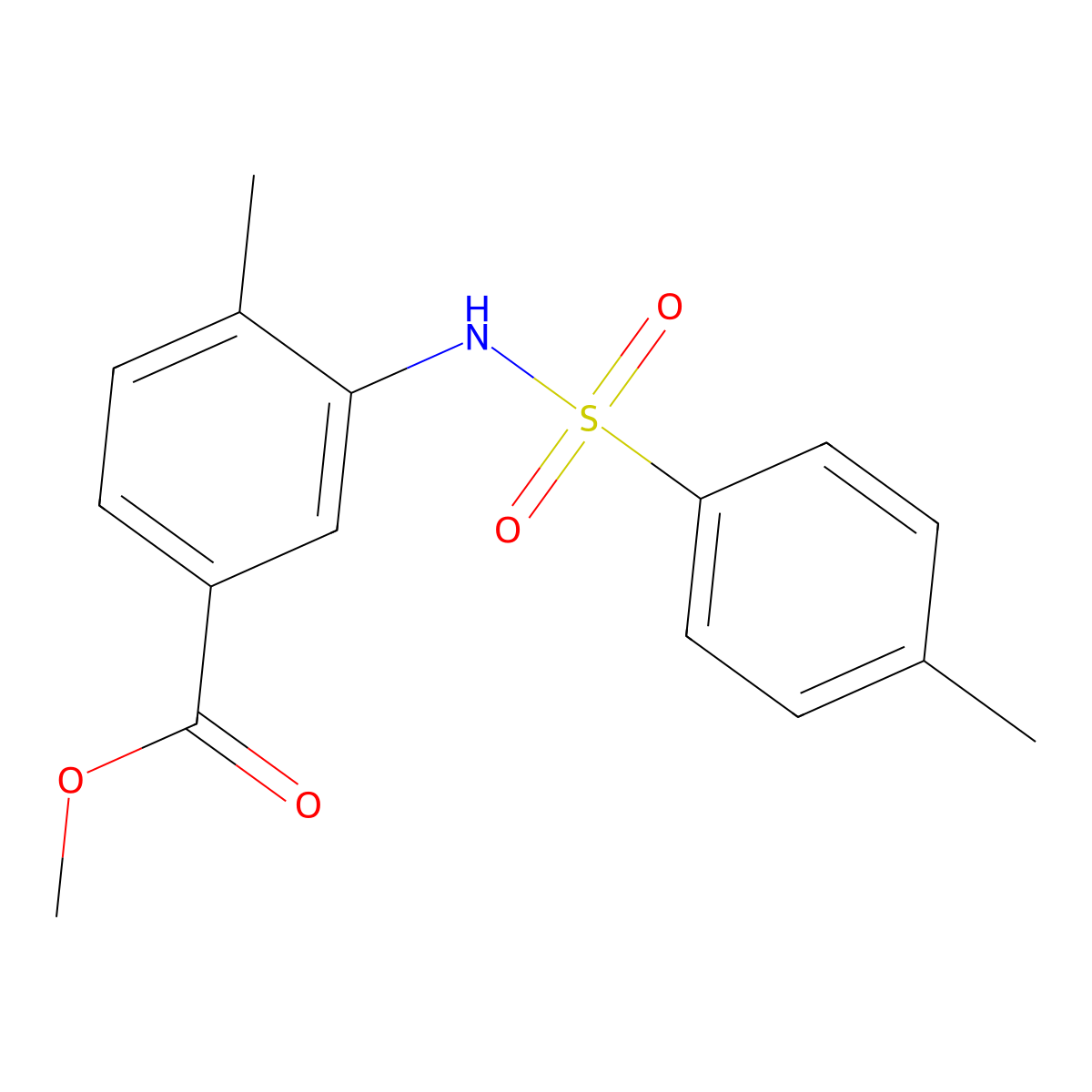 Methyl 4-methyl-3-{[(4-methylphenyl)sulfonyl]amino}benzoate molecular structure, CAS 432016-21-2