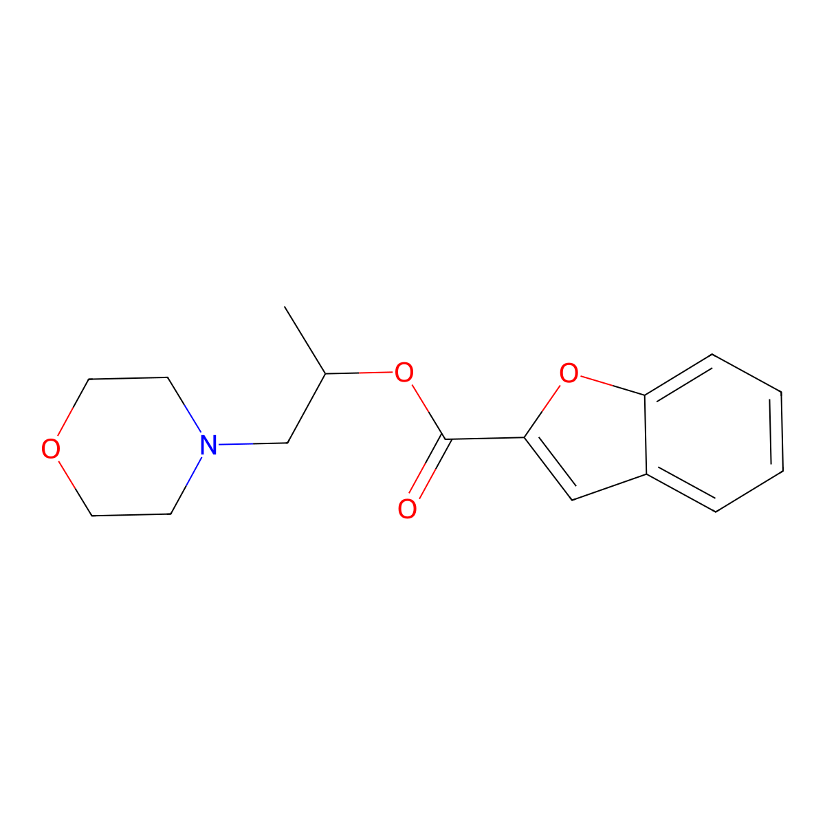 1-(Morpholin-4-yl)propan-2-yl 1-benzofuran-2-carboxylate molecular structure, CAS 432016-60-9